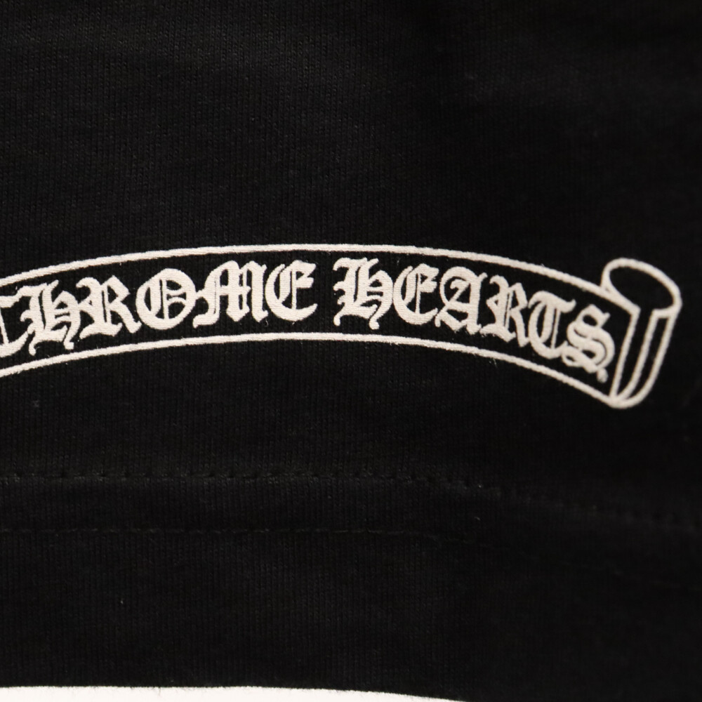 CHROME HEARTS(クロムハーツ) Made in Hollywood ゲージロゴプリント 半袖Tシャツ ブラック【9023L130016】