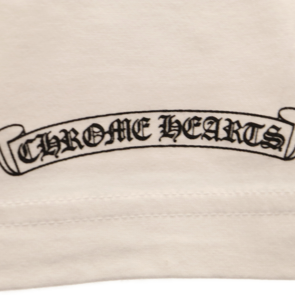 CHROME HEARTS(クロムハーツ) Made in Hollywood ゲージロゴプリント 半袖Tシャツ ホワイト【9023L130021】