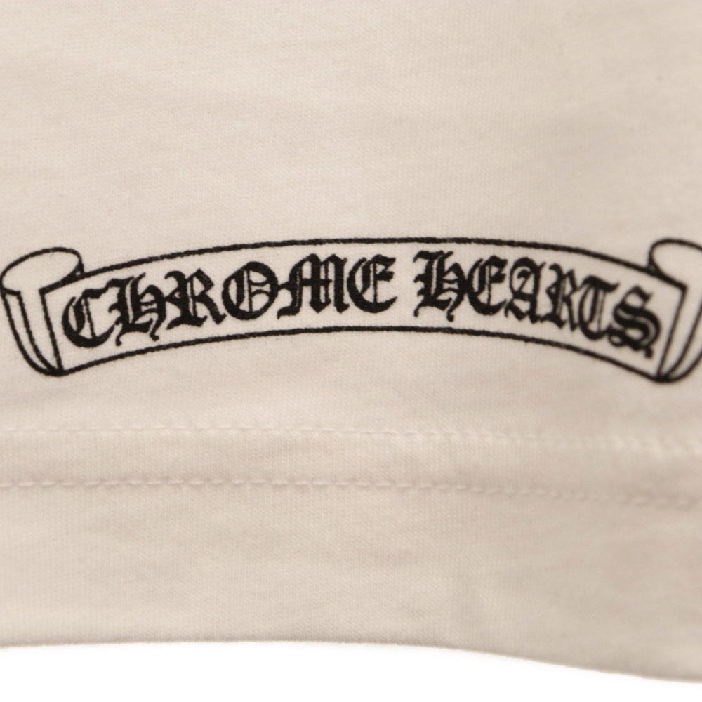 CHROME HEARTS(クロムハーツ) Made in Hollywood ゲージロゴプリント 半袖Tシャツ ホワイト【9023L130022】