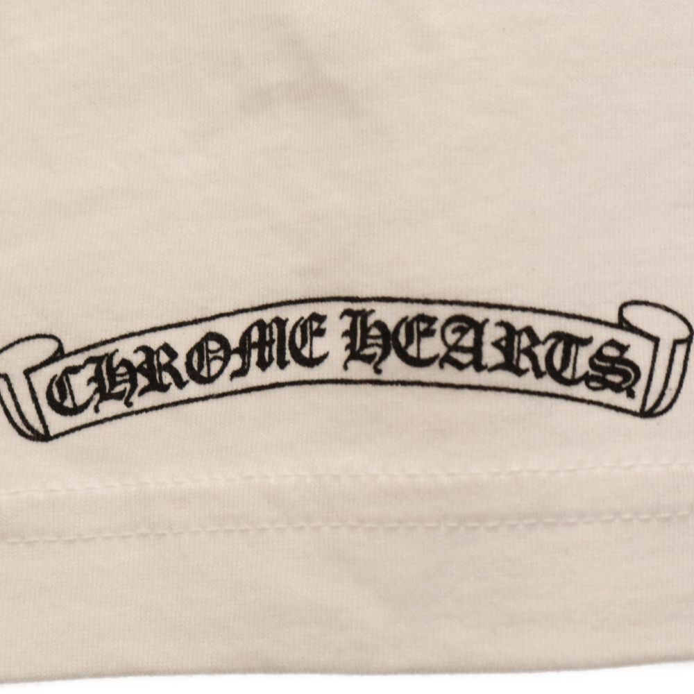 CHROME HEARTS(クロムハーツ) Made in Hollywood ゲージロゴプリント 半袖Tシャツ ホワイト【9023L130023】