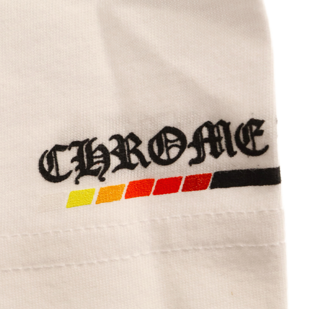 CHROME HEARTS(クロムハーツ) Made in Hollywood ゲージロゴプリント 半袖Tシャツ ホワイト【9023L130023】