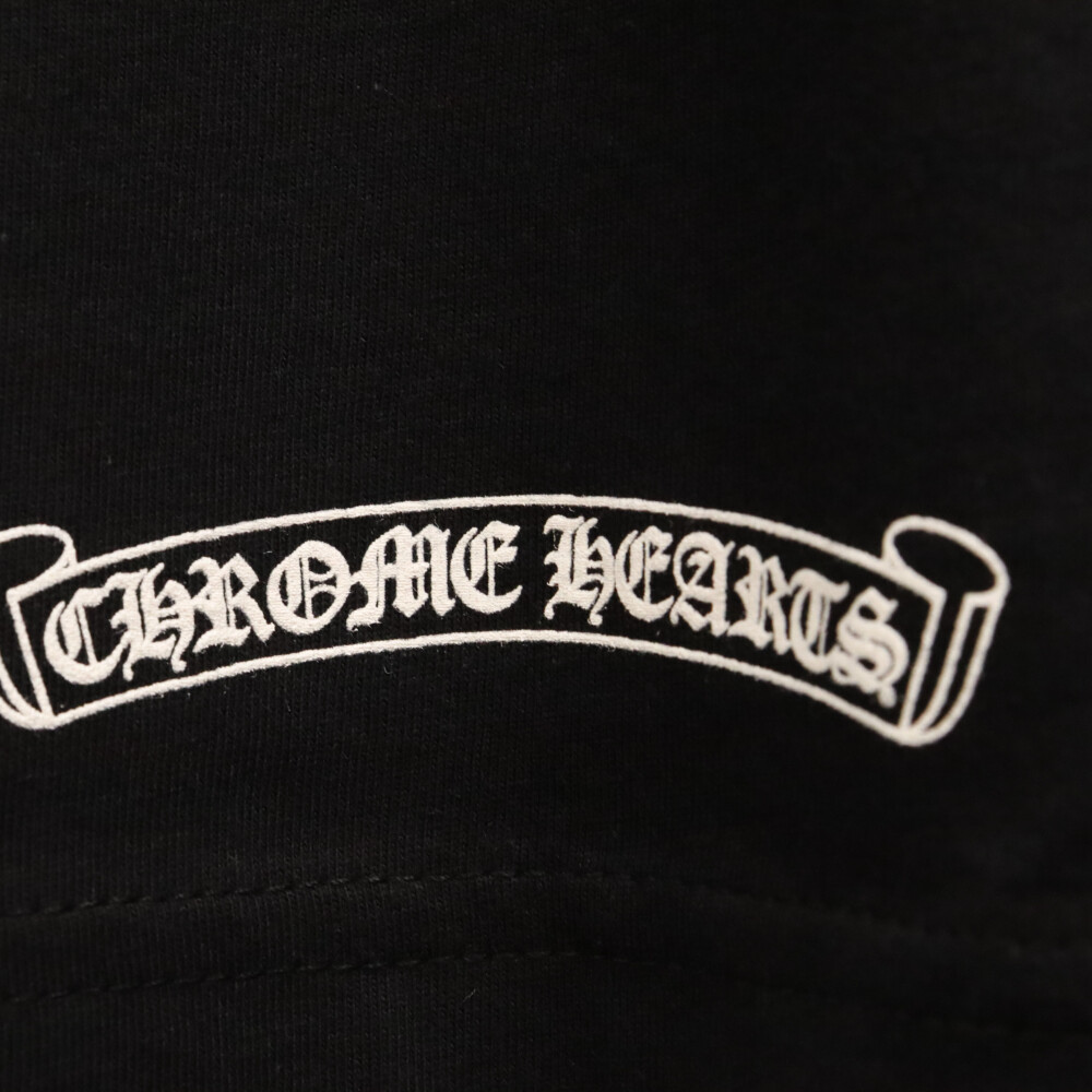 CHROME HEARTS(クロムハーツ) Made in Hollywood ゲージロゴプリント 長袖 ロングTシャツ ブラック【9023L130028】