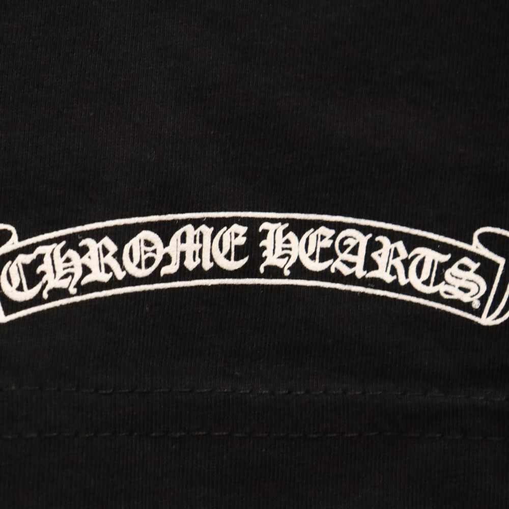 CHROME HEARTS(クロムハーツ) Made in Hollywood ゲージロゴプリント 長袖 ロングTシャツ ブラック【9023L130031】