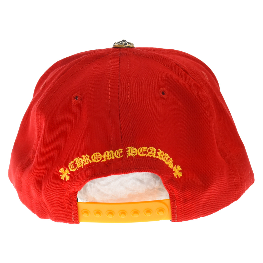 CHROME HEARTS(クロムハーツ) CH BASEBALL TRUCKER CAP CHロゴ刺繍 ベースボールキャップ 帽子 レッド/イエロー【9023L130092】