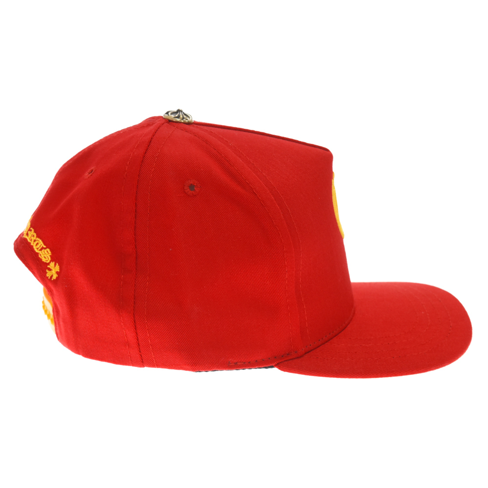 CHROME HEARTS(クロムハーツ) CH BASEBALL TRUCKER CAP CHロゴ刺繍 ベースボールキャップ 帽子 レッド/イエロー【9023L130093】
