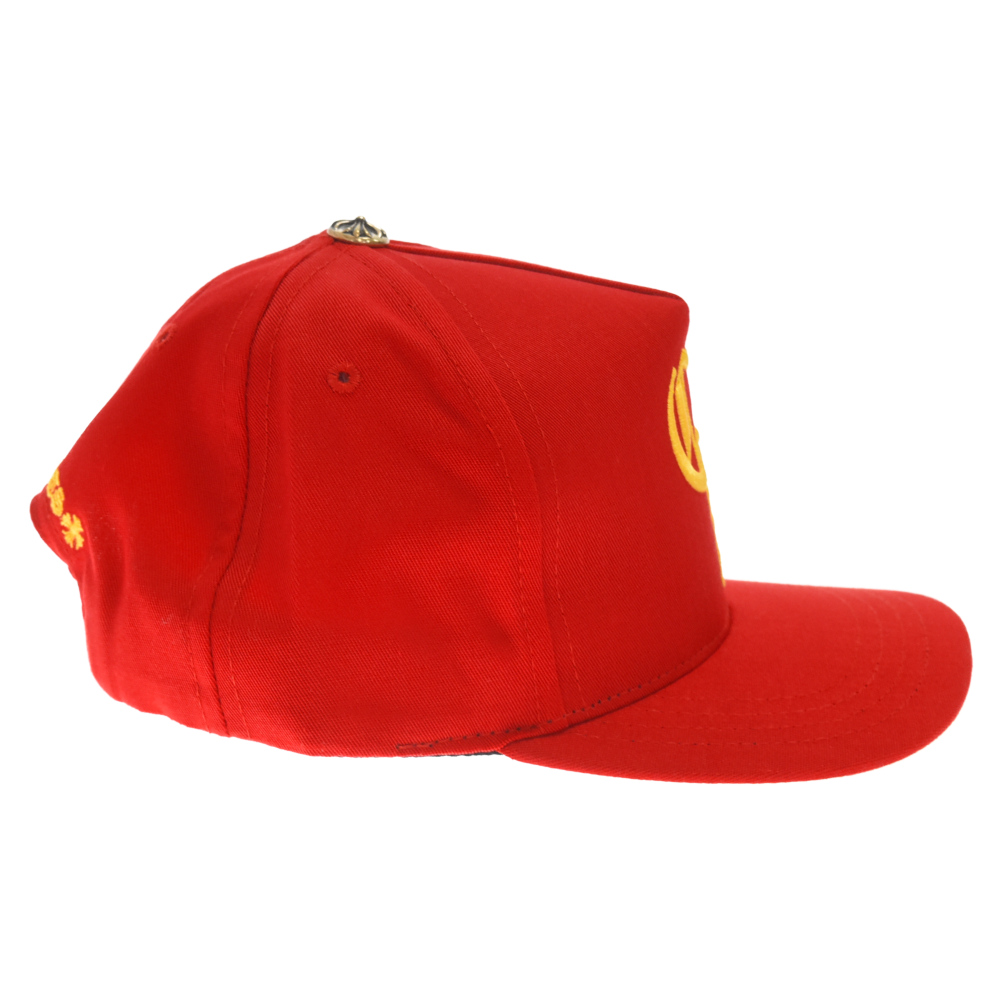 CHROME HEARTS クロムハーツ CH BASEBALL TRUCKER CAP CHロゴ刺繍 ベースボールキャップ 帽子 レッド/イエロー