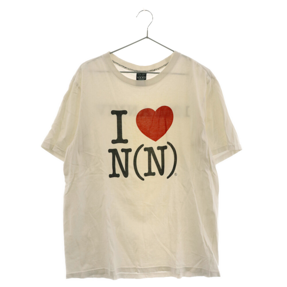 NUMBER (N)INE(ナンバーナイン) 本人期 I LOVE N N アイラブナンバーナイン グラフィックプリントTシャツ ホワイト【9023L230254】