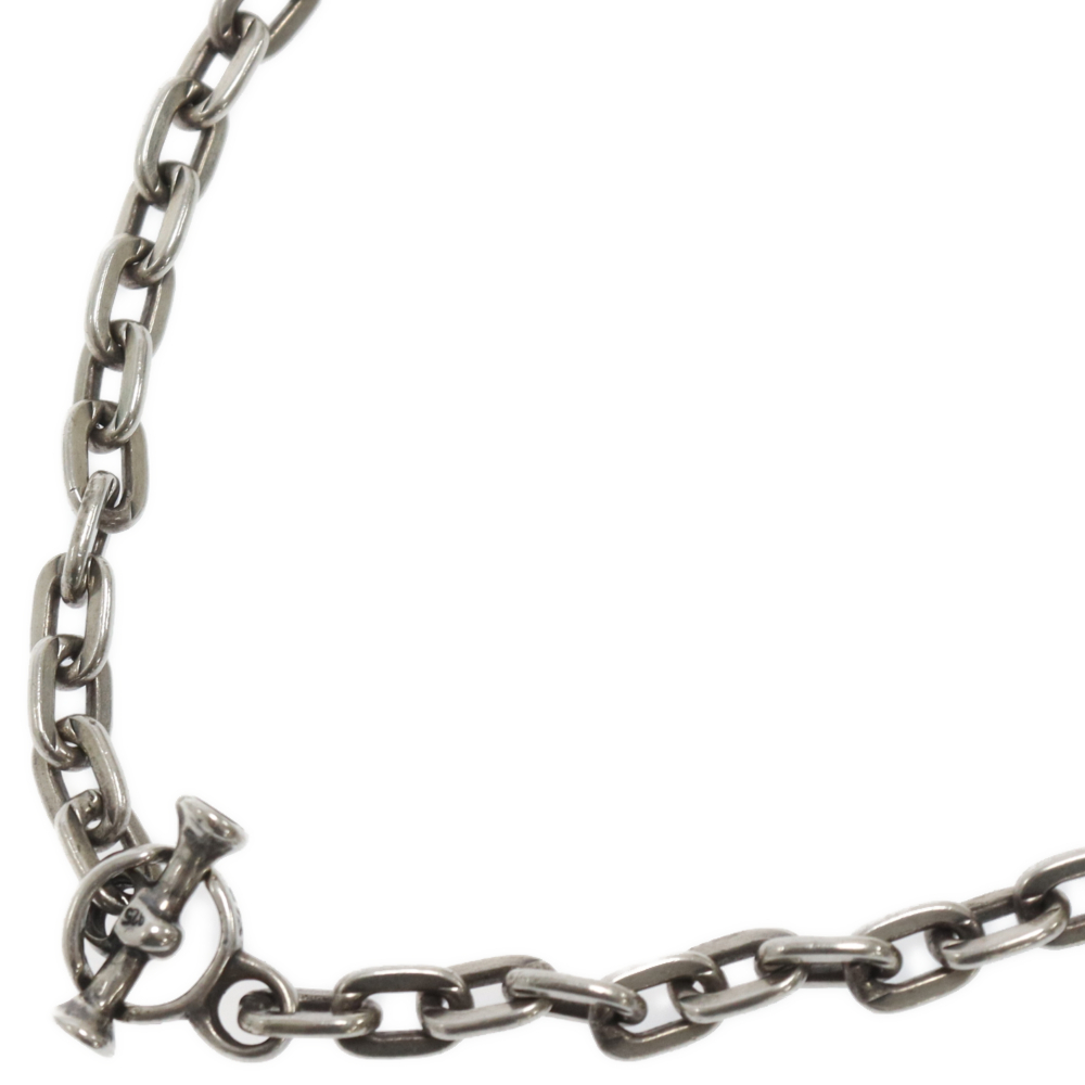 Travis Walker(トラヴィスワーカー) OVAL LINK CHAIN NECKLACE WITH T-BAR オープンリンク モチーフ チェーン シルバー【9024B040136】